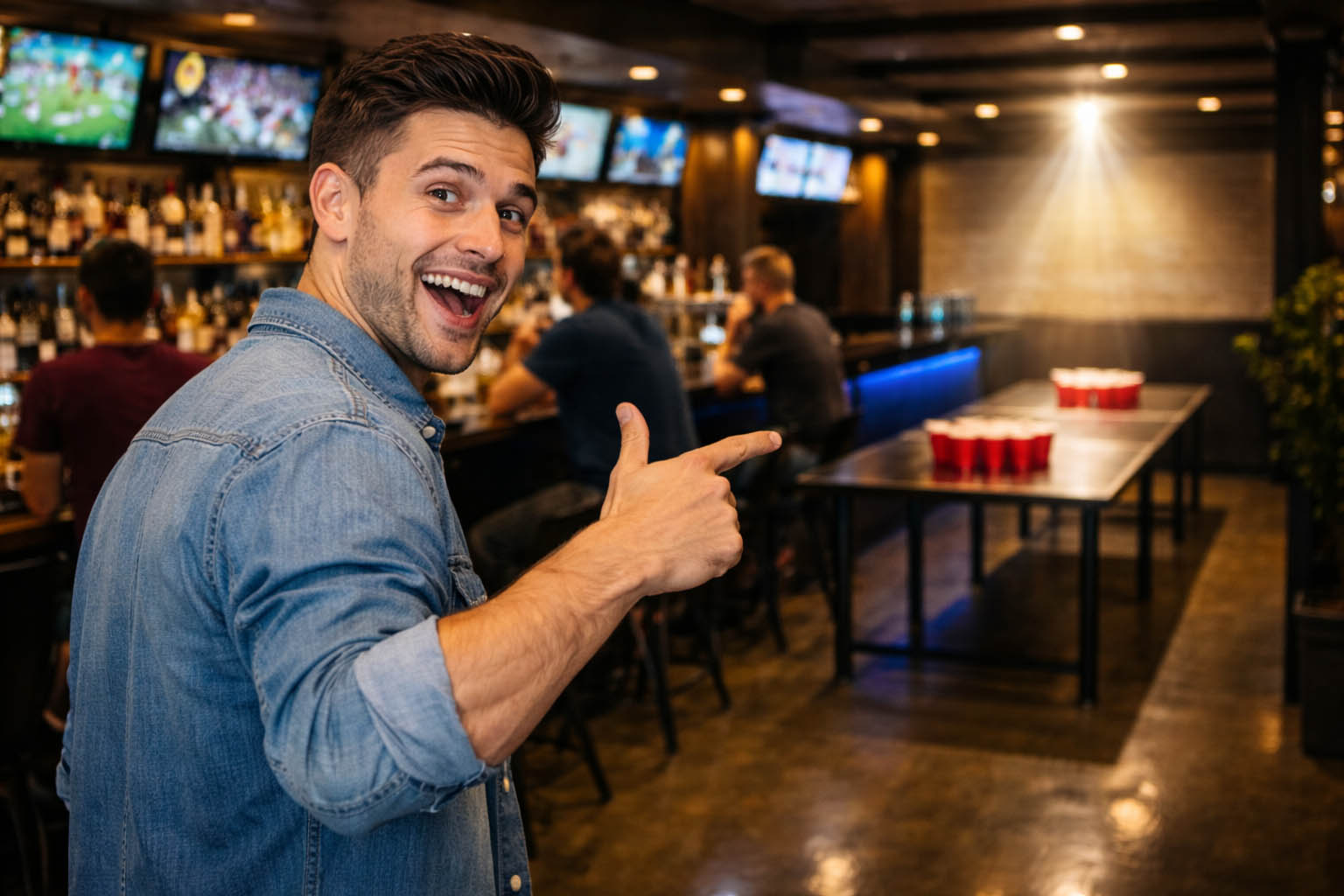 Self-managed beer pong tournament