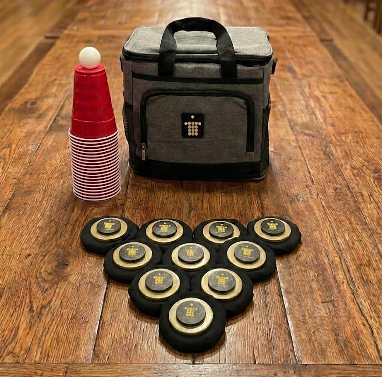 Beer pong anchors ready for setup (placeholder)